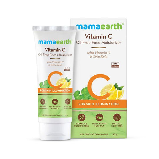 Mamaearth Vitamin C Oil-Free Moisturizer 80ml Front View Buy at Indicrest