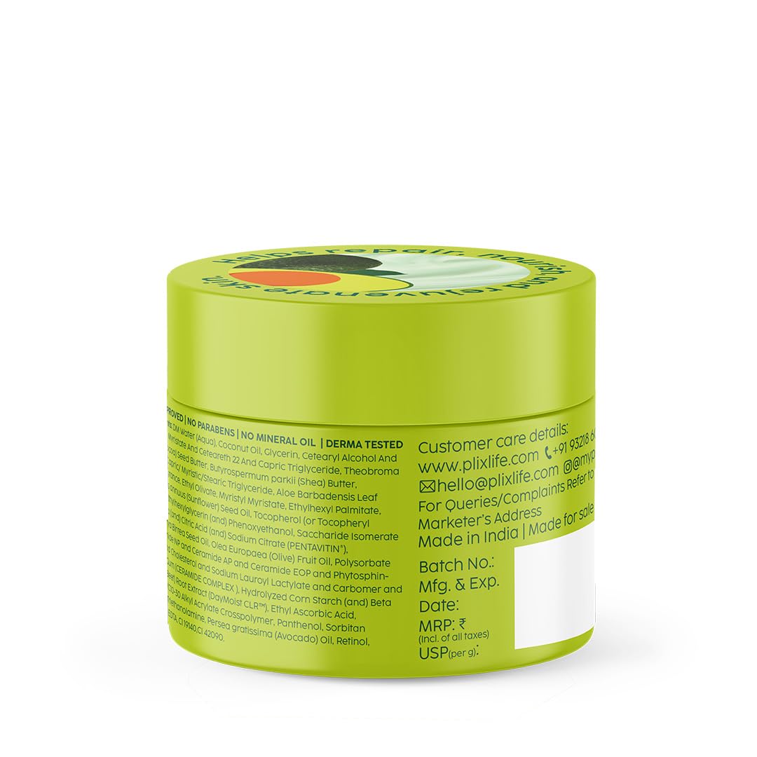 Plix Avocado Ceramide Moisture Rush Luxury Body Butter for Silky Smooth Skin, 200g Buy at Indicrest Image 2