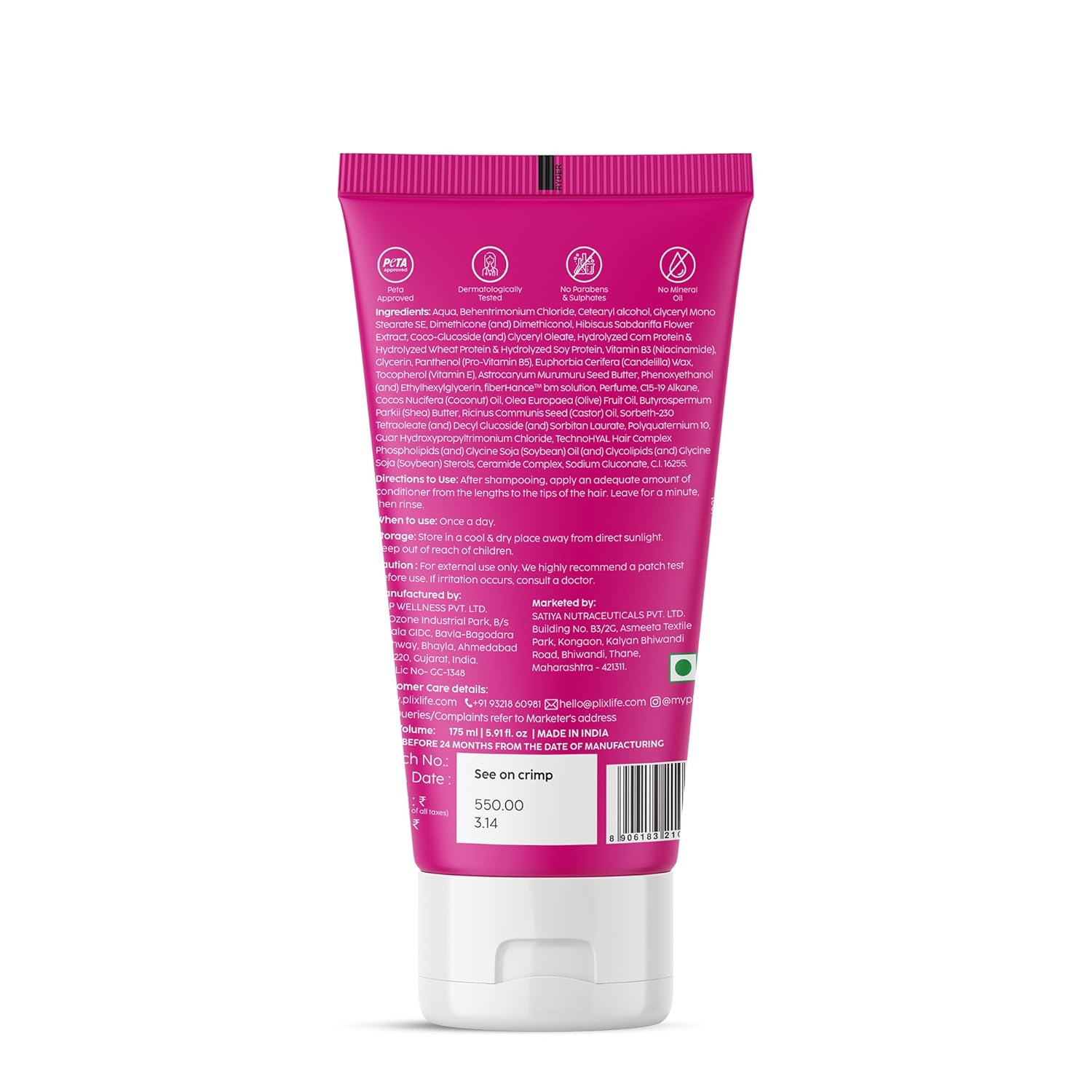 Plix Hibiscus Bond Repair Advanced Conditioner | Repairs Hair Structure & Reduces Breakage, 175ml Buy at Indicrest Image 2