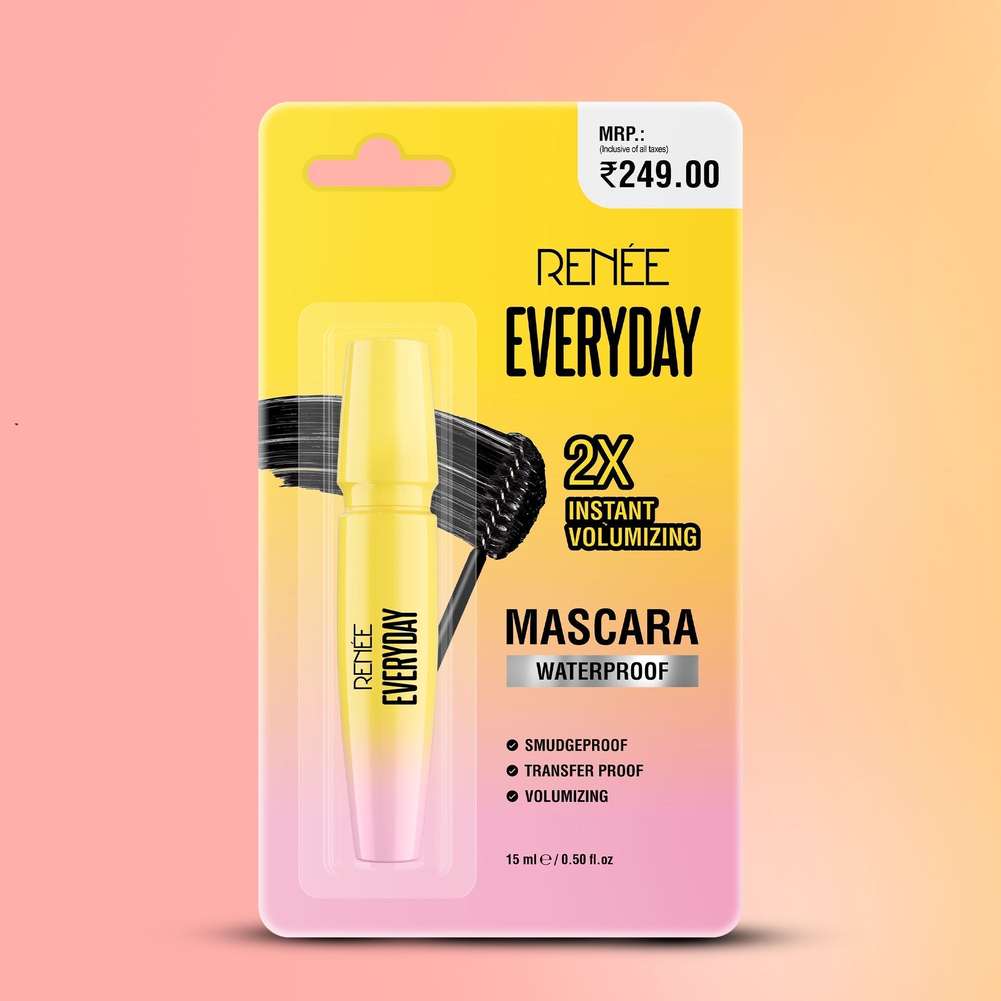 RENEE Everyday 2X Instant Volumizing Waterproof Mascara, 15 ml Buy at Indicrest Image 2