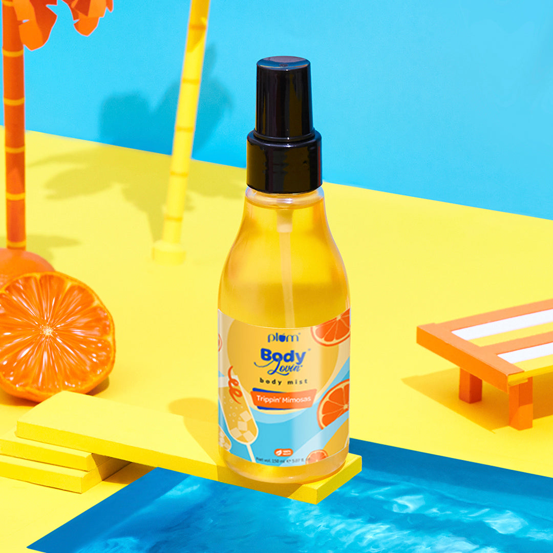 Plum Trippin' Mimosas Body Mist by Plum BodyLovin' | Long Lasting | Travel-Friendly | Citrusy Fragrance | Perfume Body Spray, 150ml Buy at Indicrest
