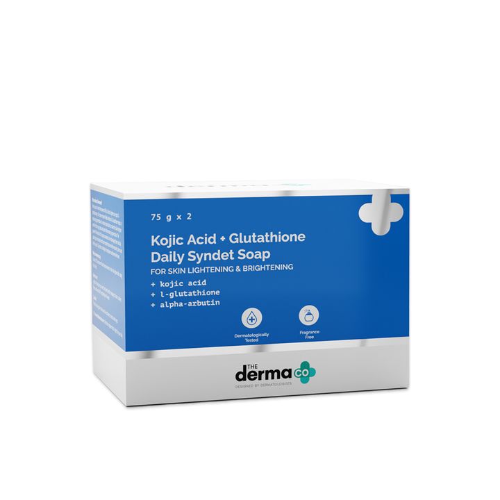 The Derma Co Kojic ACID + Glutathione Daily Syndet Soap 75g - Indicrest Buy at Indicrest