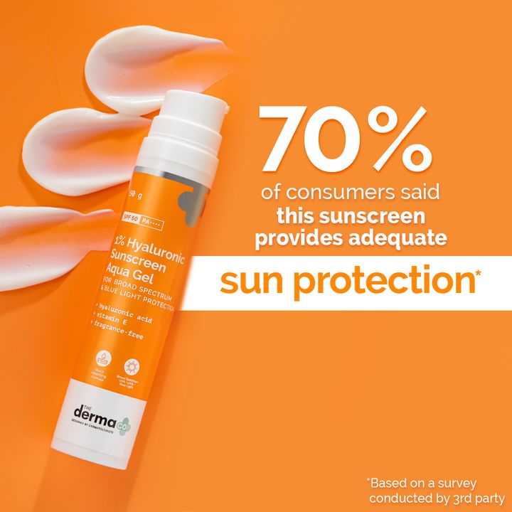 The Derma Co. 1% Hyaluronic Sunscreen Aqua Gel, 50g – SPF 50+ PA++++ Buy at Indicrest Image 3