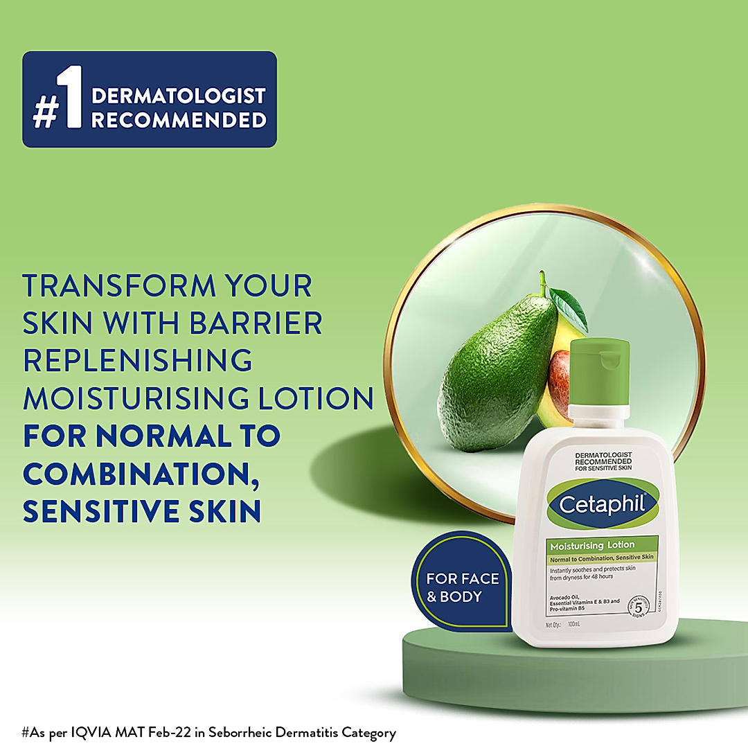 Travel-friendly Cetaphil 100ml moisturizing lotion