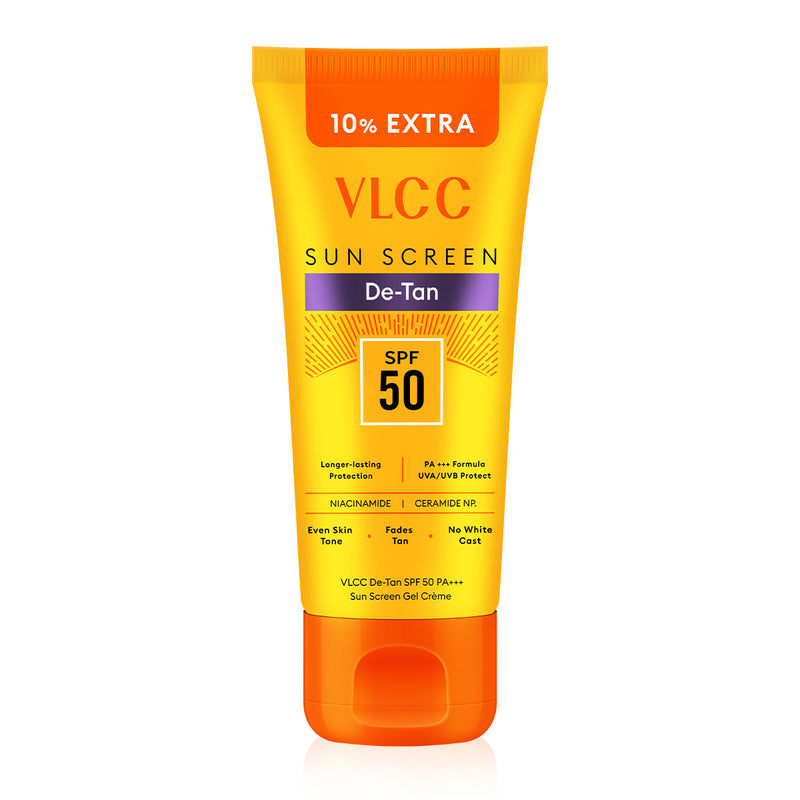 VLCC De-Tan SPF 50 PA+++ Sunscreen Gel Crème - 100g + 10g Buy at Indicrest