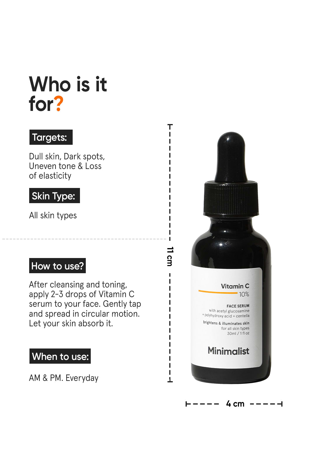 Minimalist Vitamin C Face Serum - Indicrest Buy at Indicrest Image 3