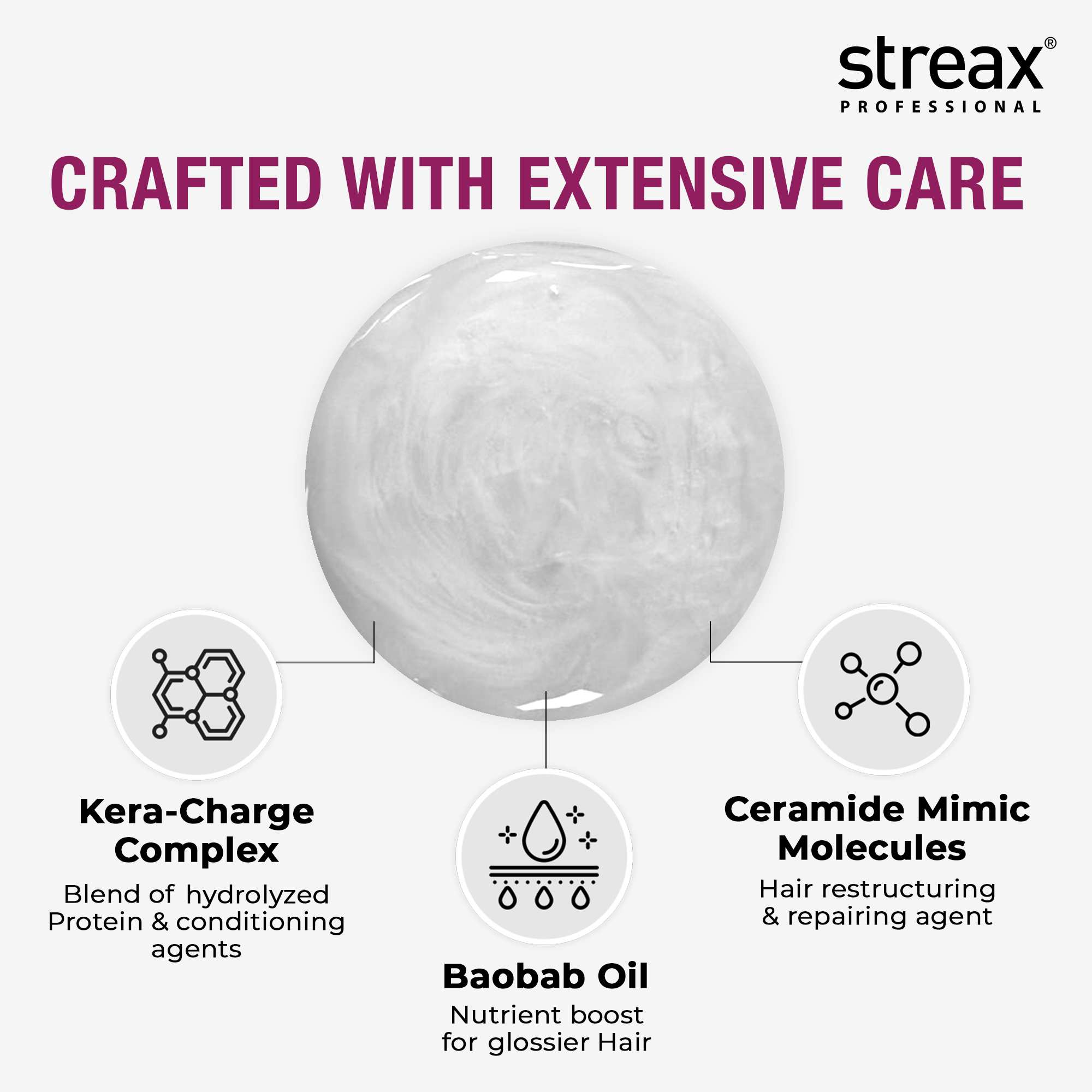 Streax Professional Canvoline Shampoo With Kera-Charge & Baobab Oil, 1500ml Buy at Indicrest Image 3