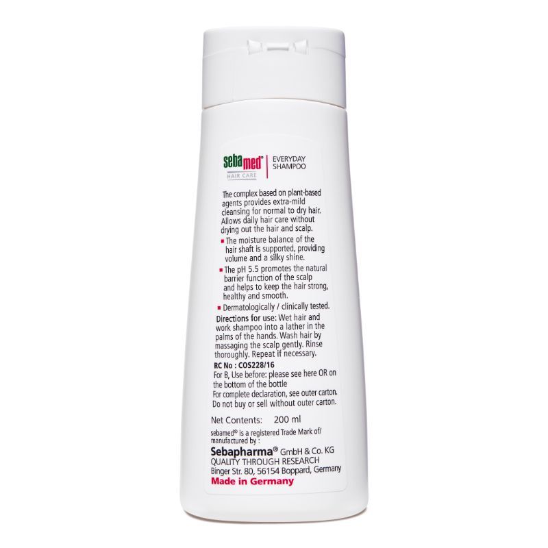 Sebamed Everyday Shampoo,PH 5.5, Normal To Dry Hair, Extra Mild Formula, Gives Moisture & Volume, 200ml Buy at Indicrest Image 3