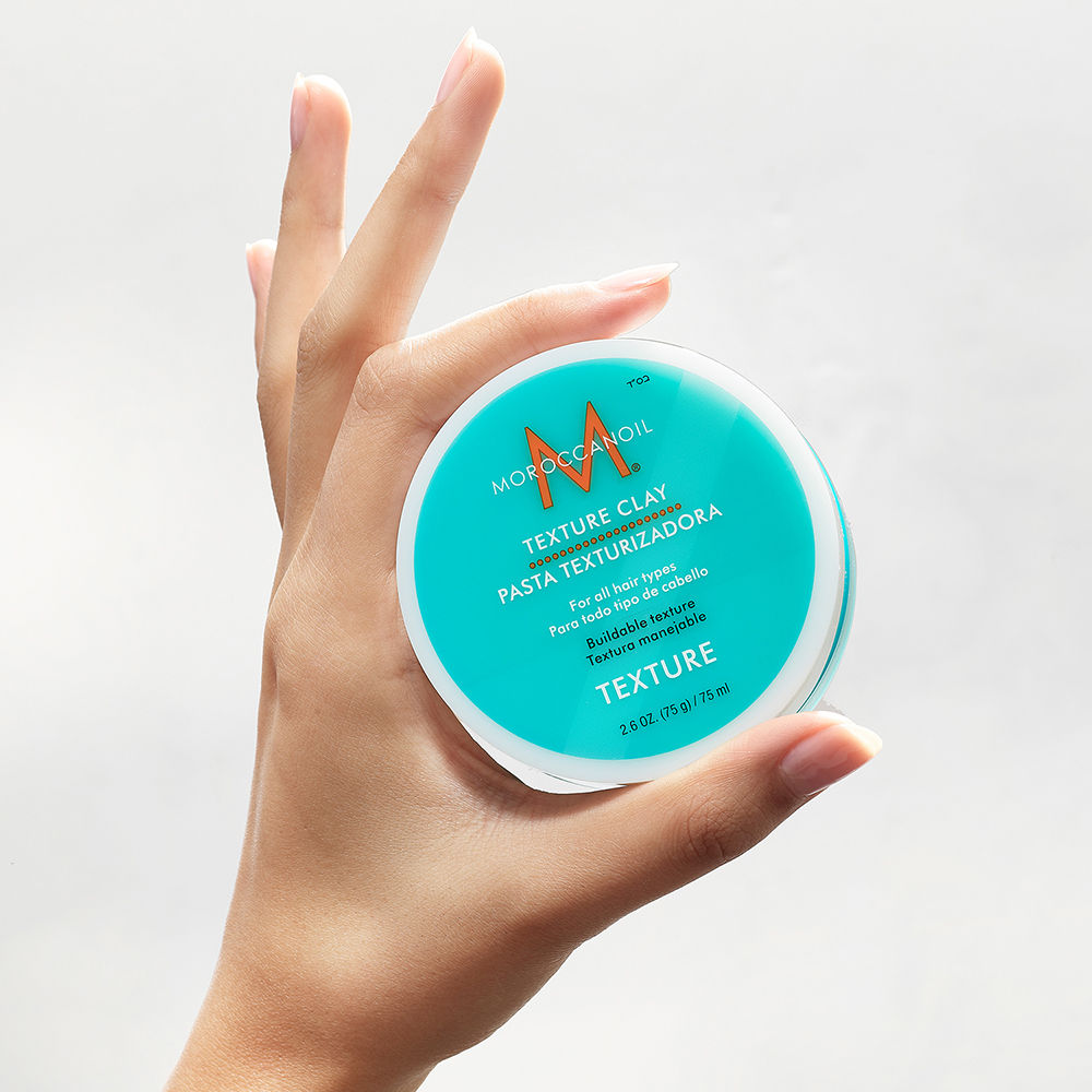Moroccanoil Texture Clay | Argan Oil + Bentonite | Defines & Controls Frizz for All Hair Types, 75ml
