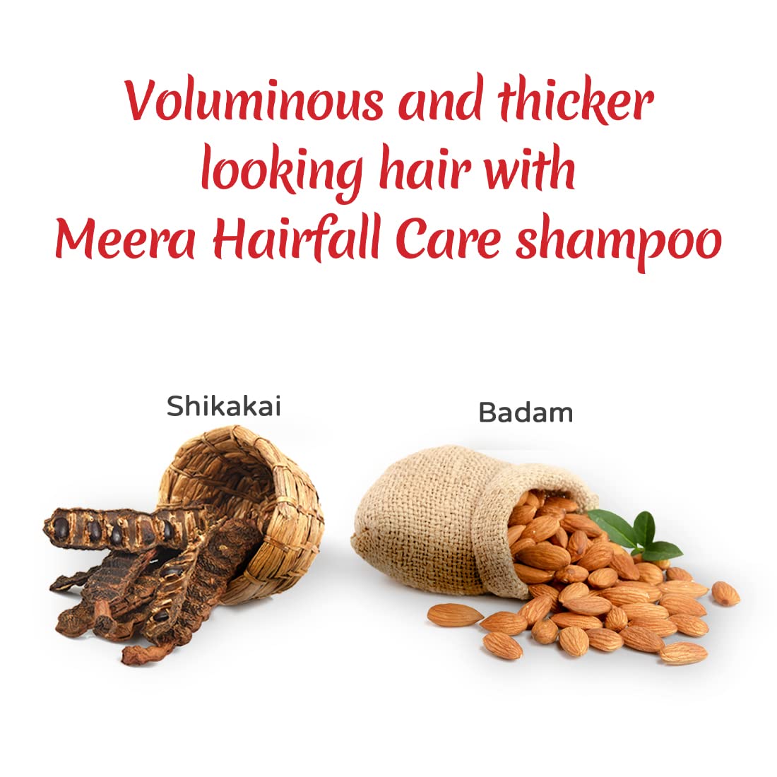 Meera Hairfall Care Shampoo, With Goodness Of Badam and Shikakai, 650ml Buy at Indicrest Image 4
