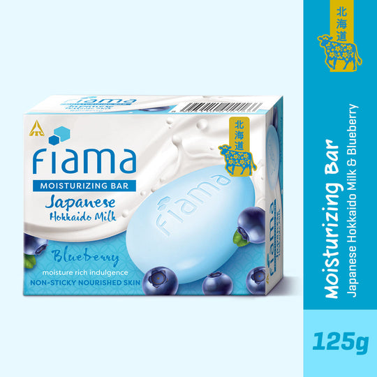 Fiama Japanese Hokkaido Milk & Blueberry Moisturizing Soap Bar, 125g Buy at Indicrest