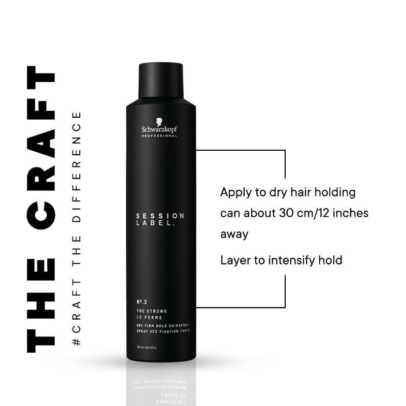 Schwarzkopf Professional Session Label Dry Firm Hold Unisex Hair Spray, 300ml Buy at Indicrest Image 6