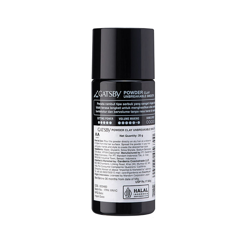 Gatsby Unbreakable Smooth Powder Clay, 20g Buy at Indicrest Image 2