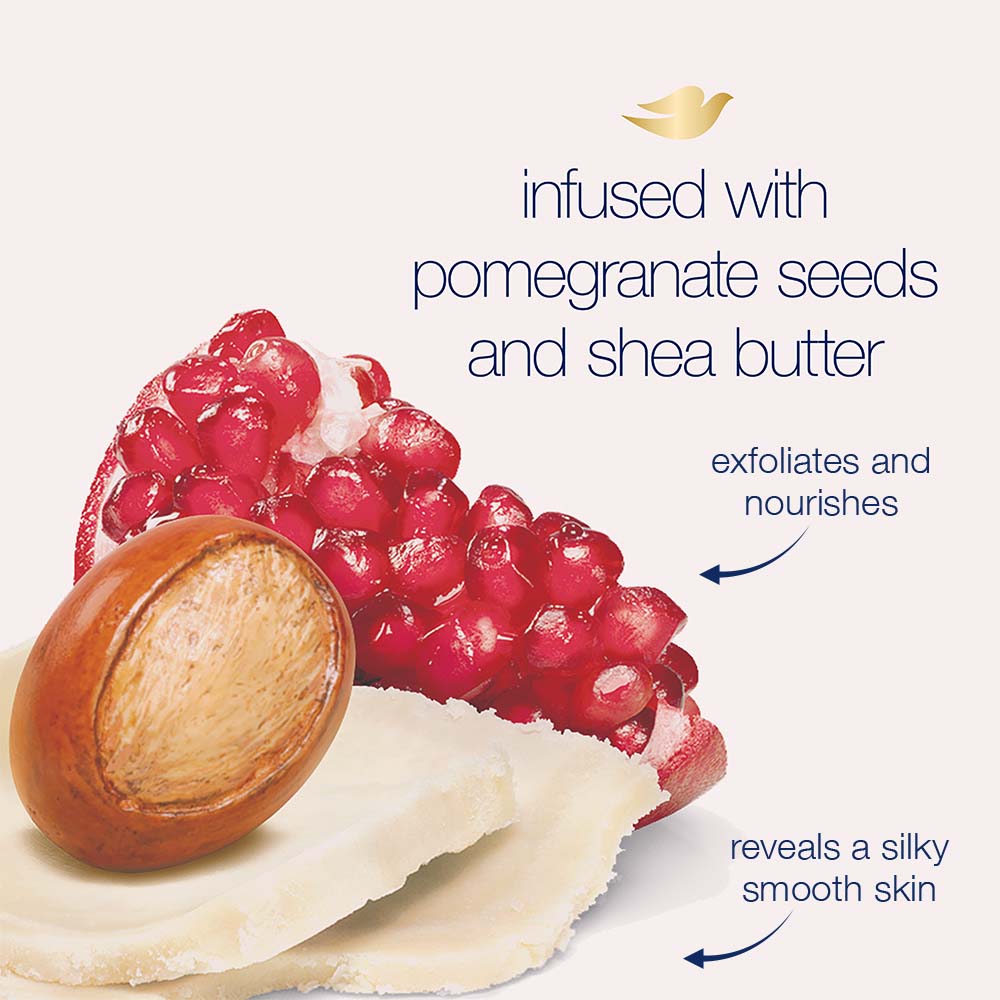 Dove Exfoliating Body Polish - Pomegranate Seeds And Shea Butter, 298g Buy at Indicrest Image 4