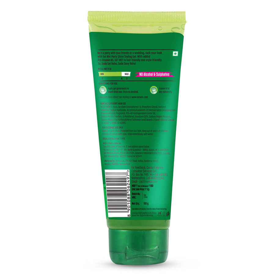 Set Wet Hair Gel for Men Vertical Hold Strong Hold High Shine No Alcohol No Sulphate, 100ml Buy at Indicrest Image 8