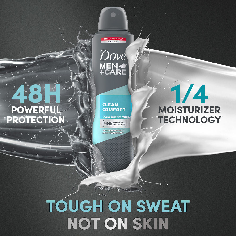 Dove Men + Care Clean Comfort Dry Spray Antiperspirant Deodorant, 250ml Buy at Indicrest Image 5