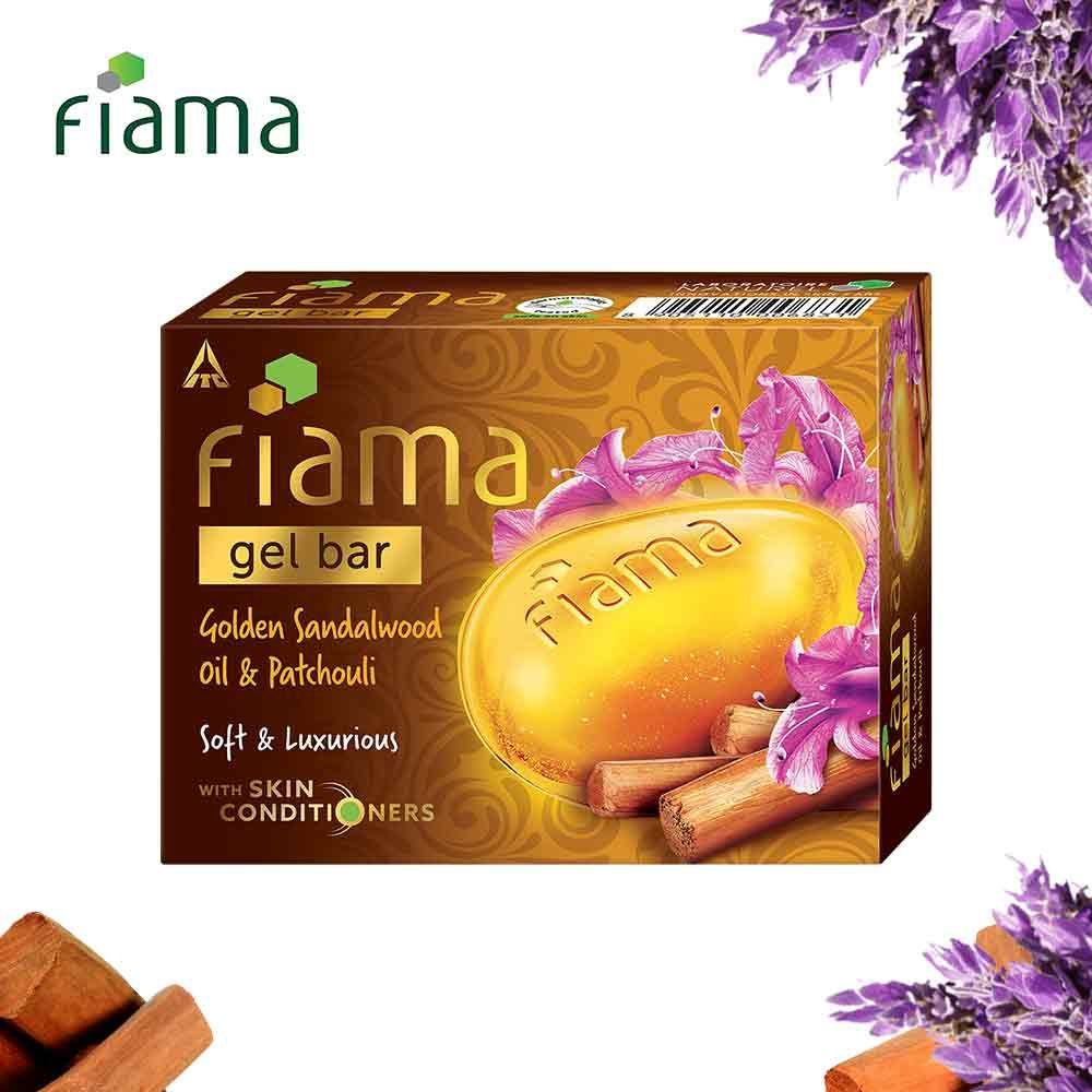 Fiama Golden Sandalwood Oil & Patchouli Gel Bar for Glowing Skin with Skin Conditioners, 125g Buy at Indicrest Image 4