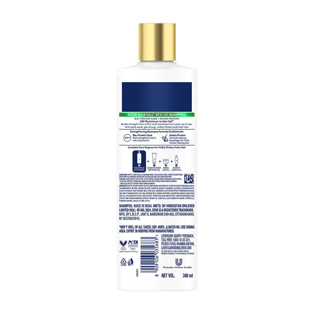 Dove Hair Fall Rescue Shampoowith Nutrilock Actives to Reduce Hairfall & Repair Damaged Hair, 340ml Buy at Indicrest Image 9