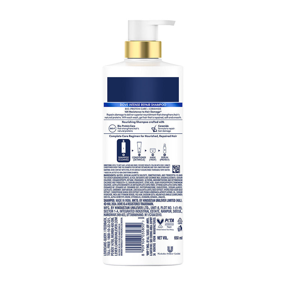 Dove Intense Repair Shampoo For Dry & Damaged Hair, 650ml Buy at Indicrest Image 9