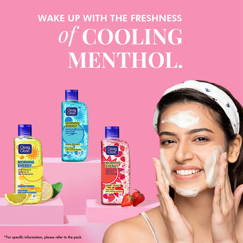Clean & Clear Morning Energy Aqua Splash Face Wash - Gentle Cleanser with Menthol for Oily Skin, 150ml Buy at Indicrest Image 6
