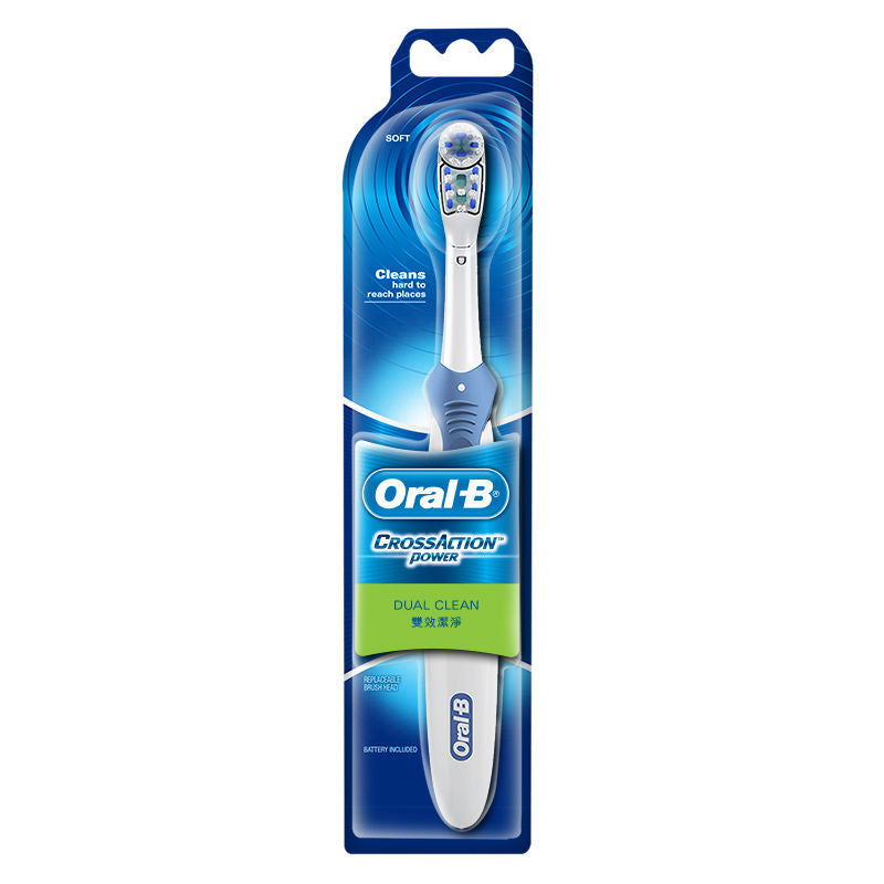 Oral-B Cross Action Battery Power Dual Clean Toothbrush Multicolor - Soft Buy at Indicrest Image 2