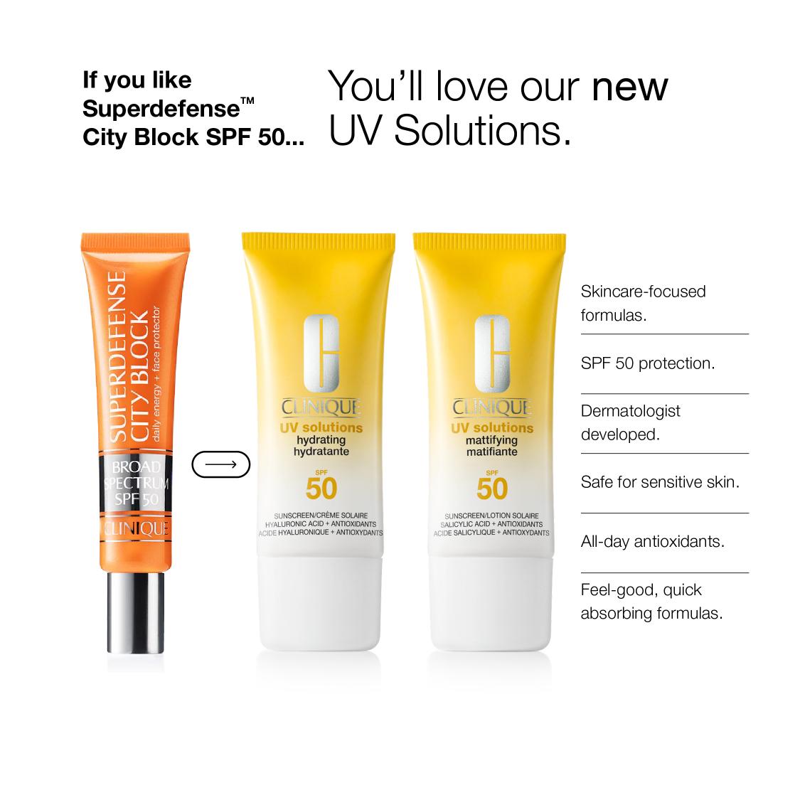 Clinique UV Solutions Hydrating Sunscreen SPF 50, 40ml