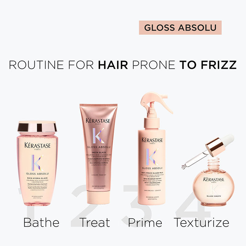 Kérastase Gloss Absolu Anti-Frizz Foaming Conditioner, Fine-Medium Hair, 4-Days Anti-Frizz, 250ml
