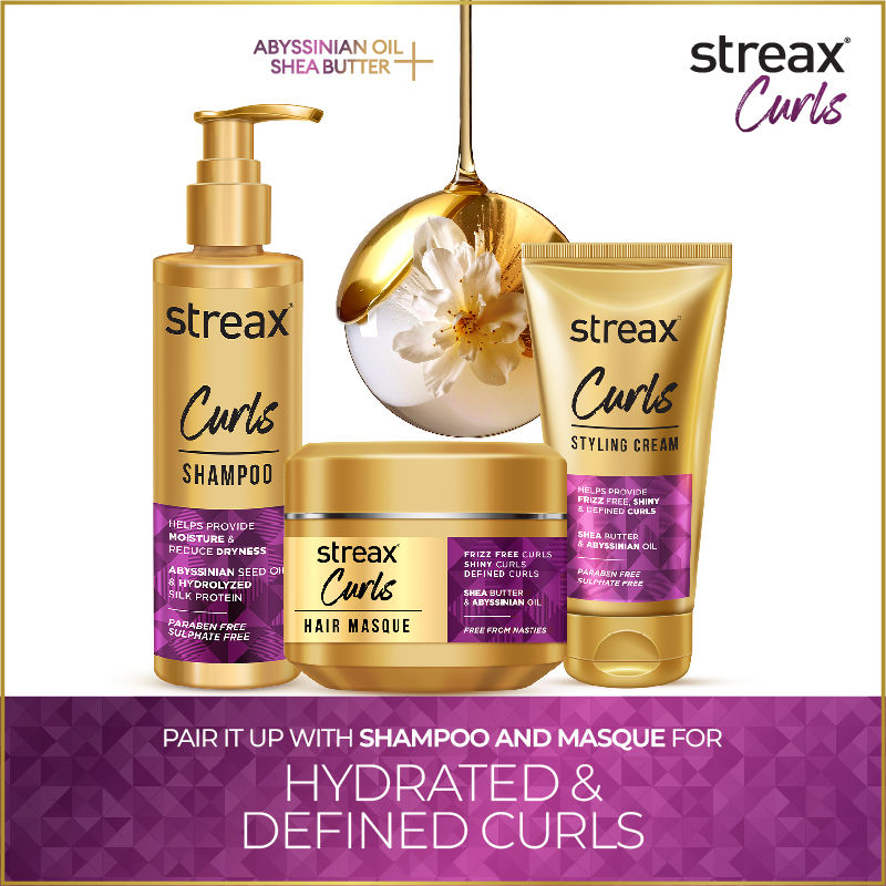Streax Curls Styling Cream Sulphate And Paraben Free, 150g Buy at Indicrest Image 8
