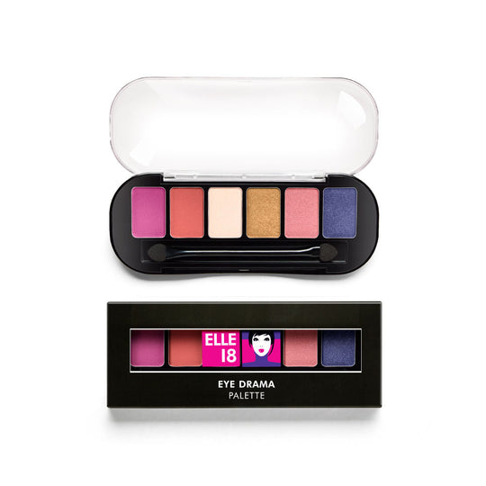 Elle 18 Eye Drama Palette, Lightweight & Super Smooth, 6 Matte & Shimmery Shades - 03 Cheeky, 7g Buy at Indicrest