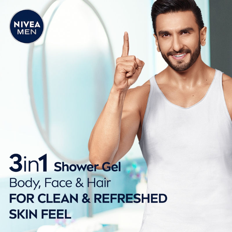Nivea MEN Body Wash, Energy with Mint Extracts, Shower Gel for Body, Face & Hair, 250ml Buy at Indicrest Image 4