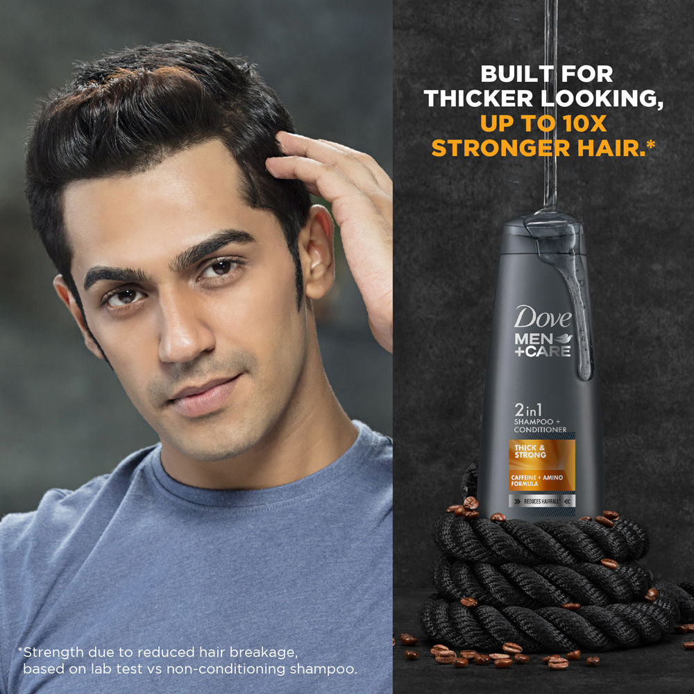 Dove Men +Care Thick & Strong 2 In 1 Shampoo + Conditioner, 340ml Buy at Indicrest Image 5