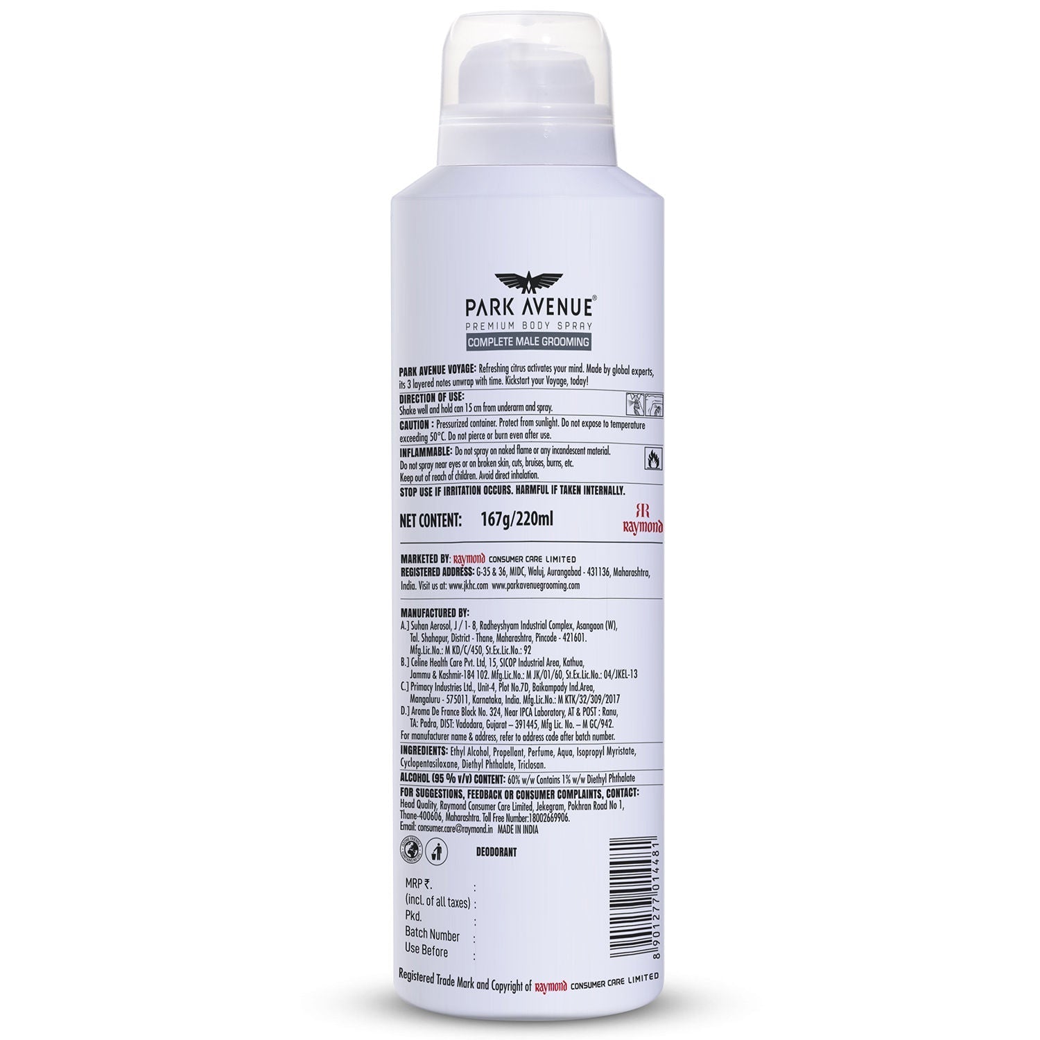 Park Avenue Mega Pack Signature Voyage Premium Body Spray, 220ml Buy at Indicrest Image 2