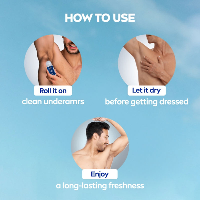 Nivea MEN Deodorant Roll On, Protect & Care, No Skin Irritation & 48h Freshness, 50ml Buy at Indicrest Image 8