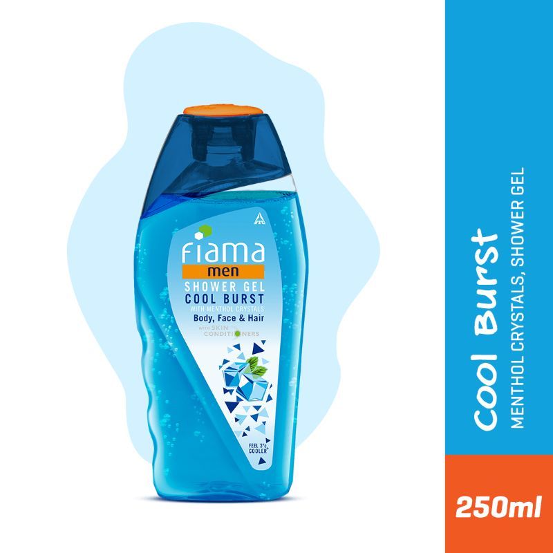 Fiama Men Cool Burst Shower Gel, Body Wash with Menthol Crystals, Skin Conditioners, 250ml Buy at Indicrest Image 3
