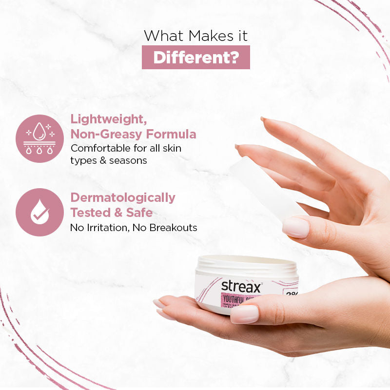Streax Youthful Shine Serum Infused Face Cream Gel, 50g Buy at Indicrest Image 6