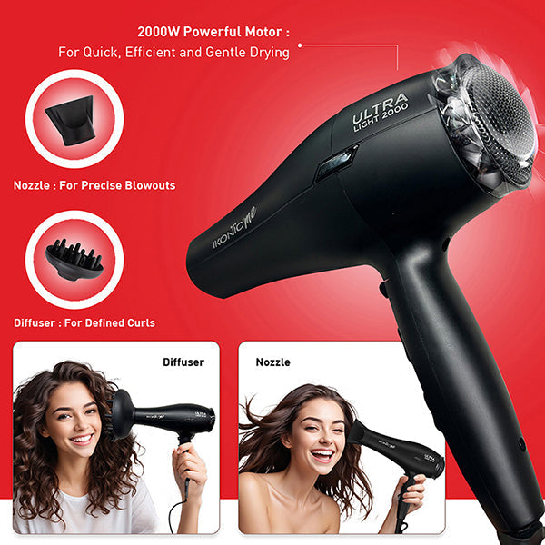 Ikonic Me- Ultralight 2000 Hair Dryer Buy at Indicrest Image 4